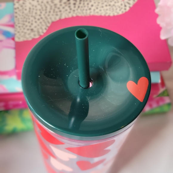 Starbucks 2026 Valentine's Day Tumbler with Red & Pink Hearts - Picture 3 of 3